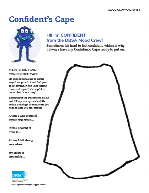 Confidence Cards Worksheet